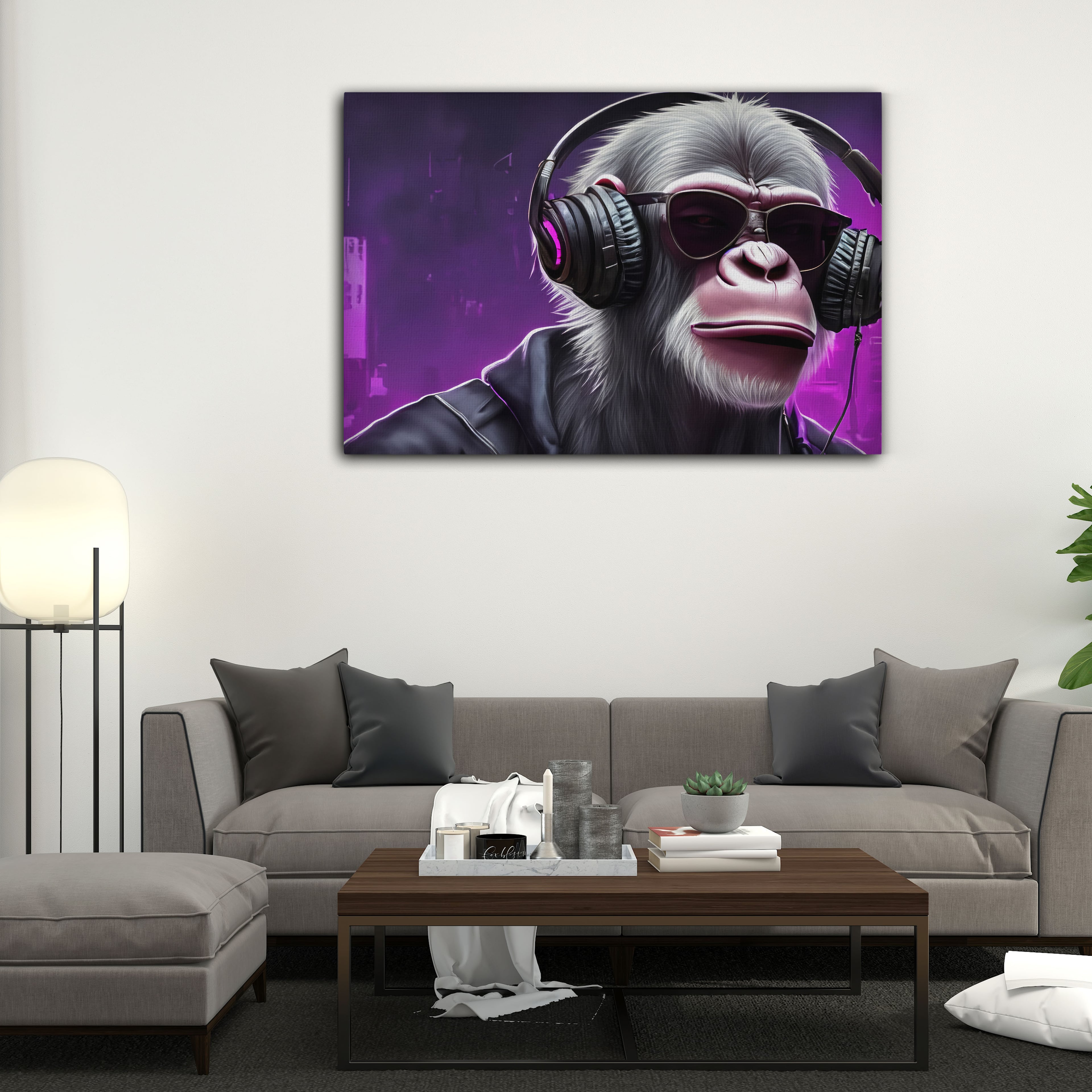 DJ Monkey Kanvas Tablo